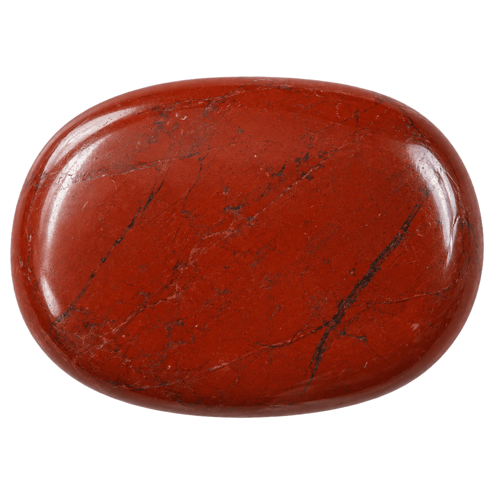 Polished Red Jasper Palm Stone gemstone